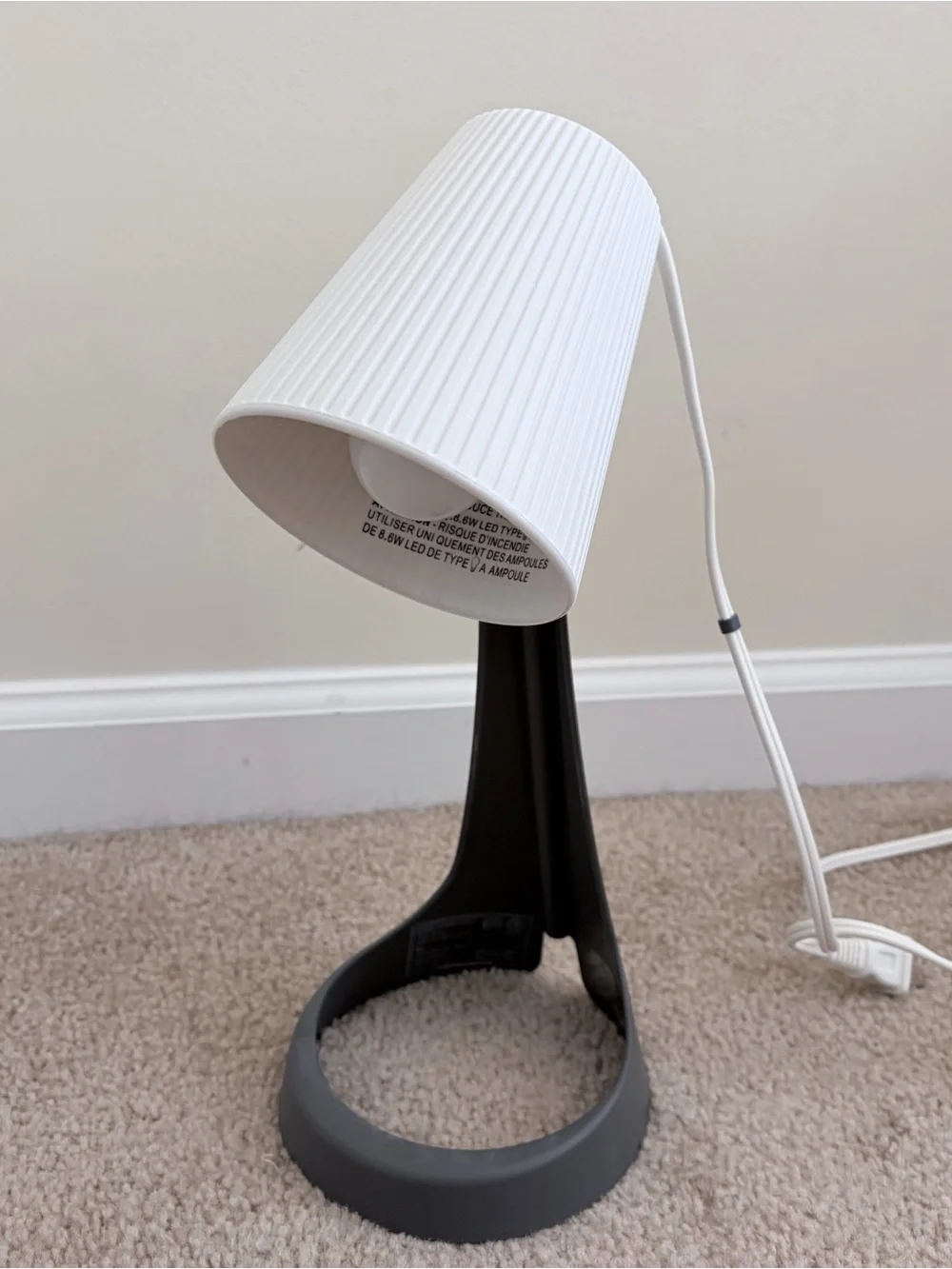IKEA SVALLET Work lamp, dark gray/white